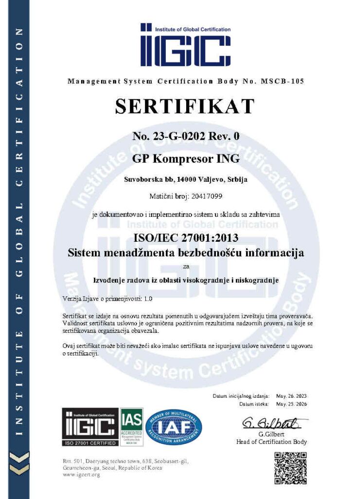 Sertifikat ISO 27001