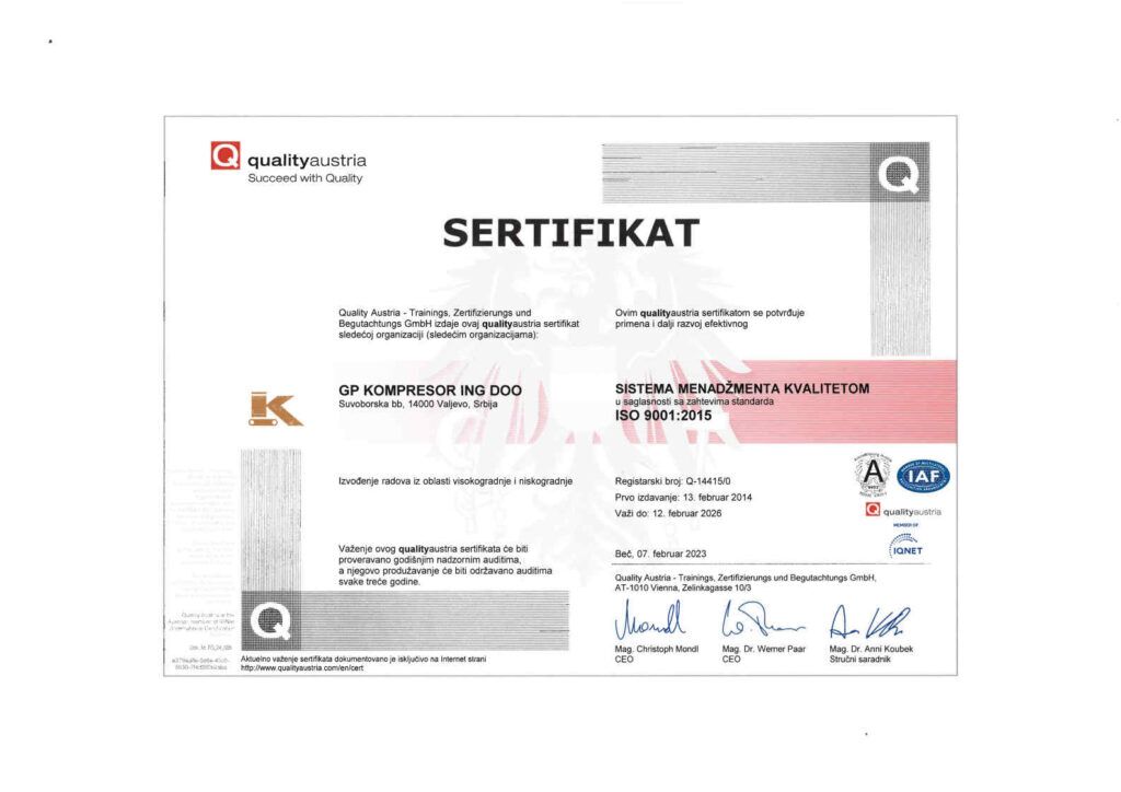 Sertifikat ISO 9001